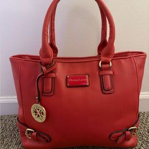 Christian Lacroix Red Tote Structured Design